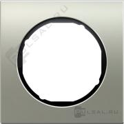 Рамка
R.3,  1 пост,   цвет - нержавеющая сталь,  черный глянцевый,  металл