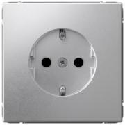 ArtGallery Алюминий Розетка с/з со шторками  безвинтовые клеммы