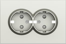 Donel S08 Шампань Накладка Розетки 2-ая c/з со шторками