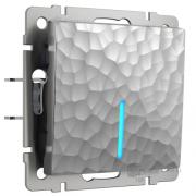 Выключатель
Hammer,  одноклавишный,  с подсветкой,   цвет - серебряный