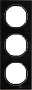 Рамка
R.3,  3 поста,   цвет - черный,  черный глянцевый,  стекло
