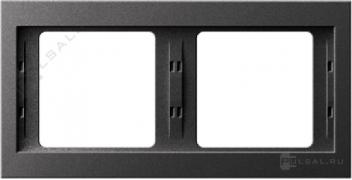 Рамкa
K.1,  2 поста,   цвет - антрацит матовый,  пластмасса