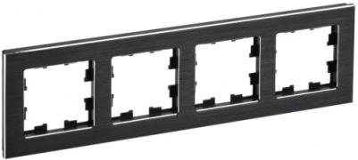 IEK Brite DECOR Черный металл Рамка 4-ая