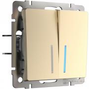 Переключатель
Alumax,  Split,  Slab,  Senso,  Baguette,  Acrylic,  Platinum,  Elite,  Snabb,  Stream,  Flock,  Stark,  Fiore,  Favorit,  Diamant,  Aluminium,  Antik,  Metallic,  двухклавишный,  с подсветкой,   цвет - шампань