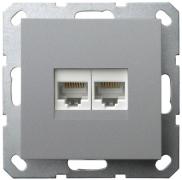 Jasmart G Алюминий Розетка Компьютерная 2-ая RJ45 Cat.5e (UTP)