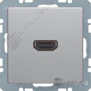 Розетка HDMI с гнездом под углом
Q.1,  Q.3,  Q.7,   цвет - алюминий бархат