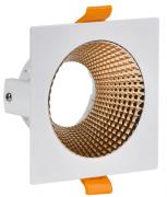 IEK  IEK Lighting Белый/Золото Светильник встраиваемый поворотный цоколь - GU10, мощность-11 Вт