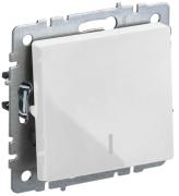 IEK Brite Base Белый Переключатель 1-клавишный с подсветкой