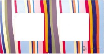 Рамка-декорSimon 27 play, 2 поста, цвет - многоцветный поток, пластмасса