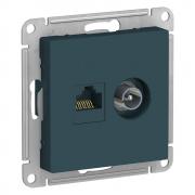Atlas Design Изумруд Розетка TV + RJ45 кат. 5е UTP