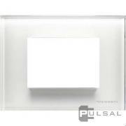 Рамка (итальянский стандарт)
Zenit,  3 модуля,   цвет - белое стекло,  стекло