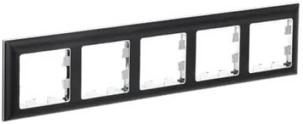 IEK Brite DECOR Черный/Хром 3D-форма Рамка 5-ая