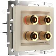 Розетка акустическая
Alumax,  Split,  Slab,  Senso,  Baguette,  Acrylic,  Platinum,  Elite,  Snabb,  Stream,  Flock,  Stark,  Fiore,  Favorit,  Diamant,  Aluminium,  Antik,  Metallic,  2 пары,   цвет - слоновая кость