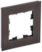 IEK Brite DECOR Темная Бронза глянец стекло Рамка 1-ая