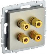 IEK Brite Base Шампань Розетка акустическая 2 пары