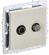 IEK Brite Base Бежевый Розетка TV+SAT (телевизионная-TV, спутниковая-SAT)