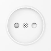 Donel A07 Белый глянцевый Накладка Розетки б/з со шторками