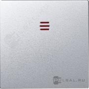 КлавишаSimon 82 Detail, одноклавишный, с индикацией, цвет - алюминий