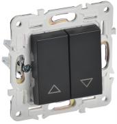 IEK Skandy Черный Выключатель для жалюзи без фиксации