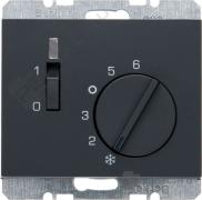 Терморегулятор 10А, НЗ-контакт, 230В
K.1,  поворотный,  датчик t° воздуха (встроенный),  без таймера,   цвет - антрацит матовый