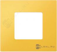 Рамка-декорSimon 27 play, 1 пост, цвет - желтый, пластмасса