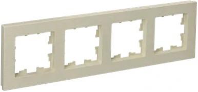 IEK Brite Base Бежевый Рифленый Рамка 4-ая