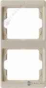 РамкaArsys, 2 поста, цвет - бежевый глянцевый, пластмасса