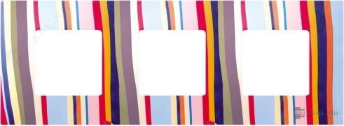 Рамка-декорSimon 27 play, 3 поста, цвет - многоцветный поток, пластмасса