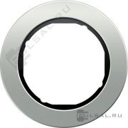 Рамка
R.Classic,  1 пост,   цвет - алюминий,  черный глянцевый,  металл