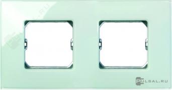 РамкаSimon 27 neos, 2 поста, цвет - салатовый, пластмасса