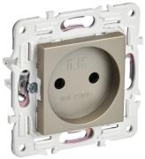 IEK Skandy Шампань Розетка б/з, винтовой зажим