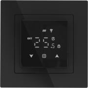 Donel Черное Стекло Регулятор теплого программируемый с Wi-Fi , 16 A 45*45 мм
