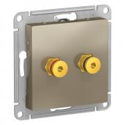 Atlas Design Шампань Аудио Розетка двойная