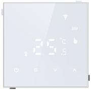 Donel Белое Стекло Регулятор теплого пола с Wi-Fi, программируемый через приложение, 16A 70*70 мм, НО контакт