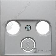 Накладка
B.7,  телевизионная (TV),  спутниковая (SAT),  радио (R),  двойная,  тройная,   цвет - алюминий матовый