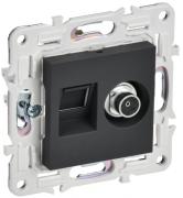 IEK Skandy Графит Розетка TV+RJ45 кат.6E