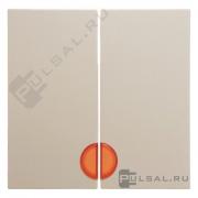 Клавиши с красной линзой
S.1,  двухклавишный,  с подсветкой,   цвет - бежевый глянцевый