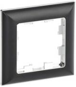 IEK Brite DECOR Черный/Хром 3D-форма Рамка 1-ая