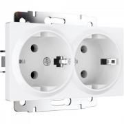 Розетка
Alumax,  Slab,  Senso,  Baguette,  Acrylic,  Platinum,  Elite,  Snabb,  Stream,  Flock,  Stark,  Fiore,  Favorit,  Diamant,  Aluminium,  Antik,  Metallic,  без шторок,  с заземлением,  двойная,  винтовые клеммы,   цвет - белый матовый