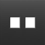 Накладка для механизмов TV и RJ45
S08,  телевизионная (TV),  спутниковая (SAT),  двойная,   цвет - черный графит