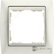 РамкаSimon 82, 1 пост, цвет - слоновая кость, слоновая кость, металл, пластмасса