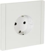 IEK Fortepiano Белый Розетка с/з со шторками, безвинтовые клеммы