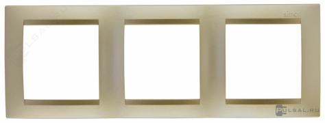 РамкаSimon 15, 3 поста, цвет - шампань, пластмасса
