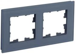 IEK Brite DECOR Маренго матовое стекло Рамка 2-ая