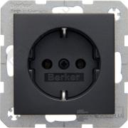 Розетка
B.3,  B.7,  без шторок,  с заземлением,  одинарная,  безвинтовые клеммы,   цвет - антрацит матовый