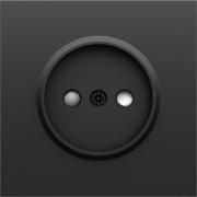Donel S08 Черный Графит Накладка Розетки б/з со шторками