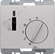 Терморегулятор 10А, НЗ-контакт, 24В
K.5,  поворотный,  датчик t° воздуха (встроенный),  без таймера,   цвет - алюминий