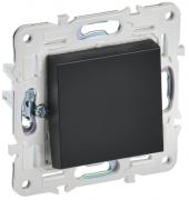 IEK Skandy Черный Выключатель 1-кл кнопочный с Н.О. контактом