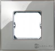 РамкаSimon 27 neos, 1 пост, цвет - дымчатое стекло, пластмасса