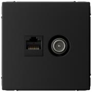 ArtGallery Карбон Розетка TV+RJ45